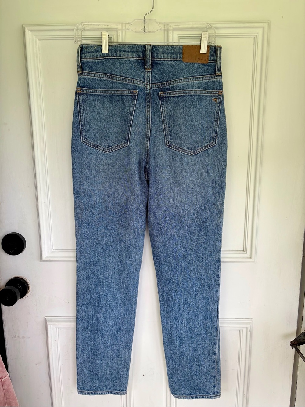 Madewell High-Rise Slim Straight Jeans in Medium Blue - Picture 6 of 9